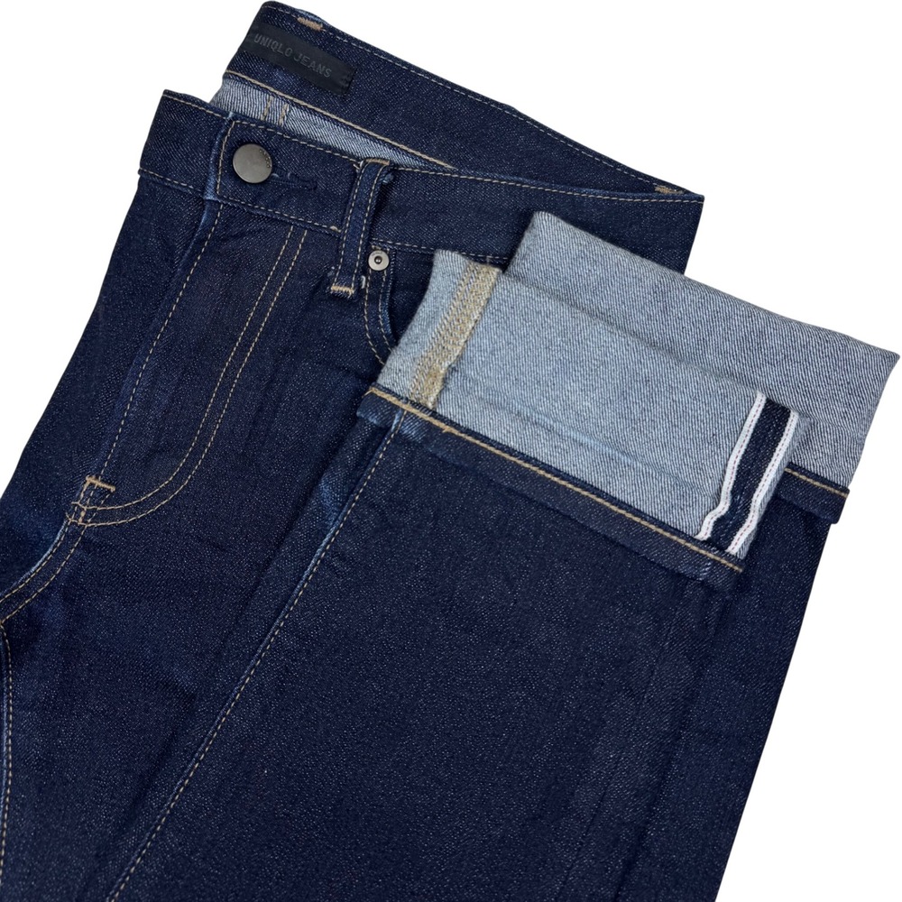 Uniqlo Selvedge Jeans Slim Fit Straight Low‎ Rise Kaihara Japanese Denim 30x33